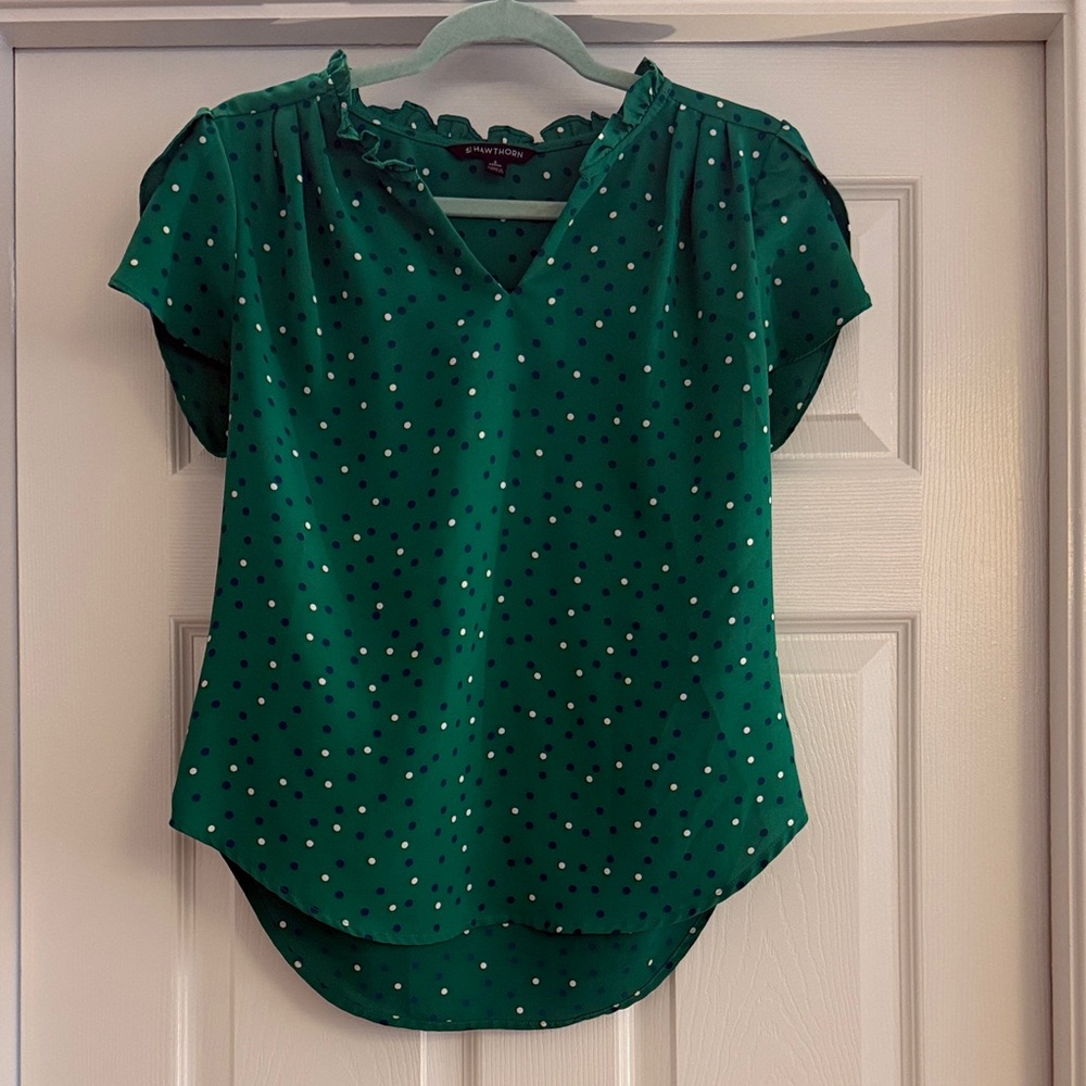 41 Hawthorn Emerald Blouse with Dots